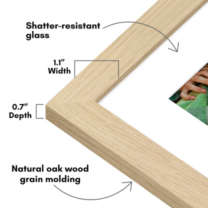 Picture Frame | Wide Molding | Included Mat | Shatter-Resistant Glass | Wall Decor