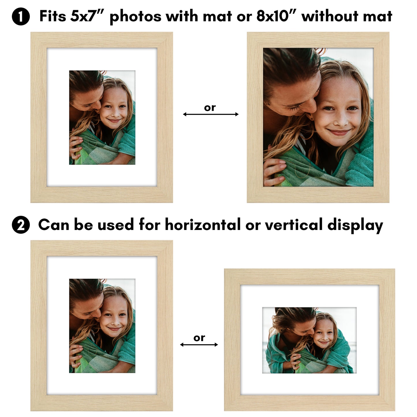 Picture Frame | Wide Molding | Included Mat | Shatter-Resistant Glass | Wall Decor