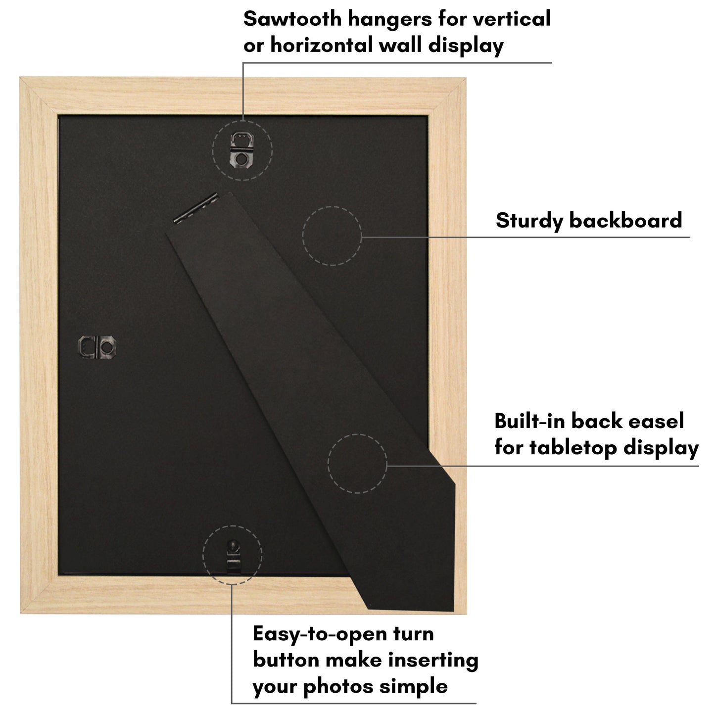 Picture Frame | Wide Molding | Included Mat | Shatter-Resistant Glass | Wall Decor
