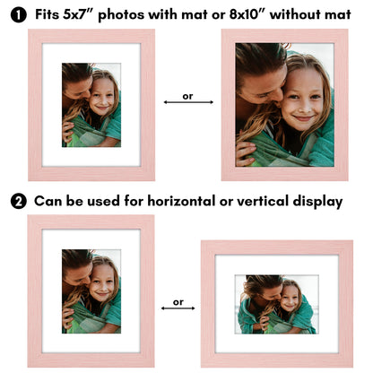Picture Frame | Wide Molding | Included Mat | Shatter-Resistant Glass | Wall Decor