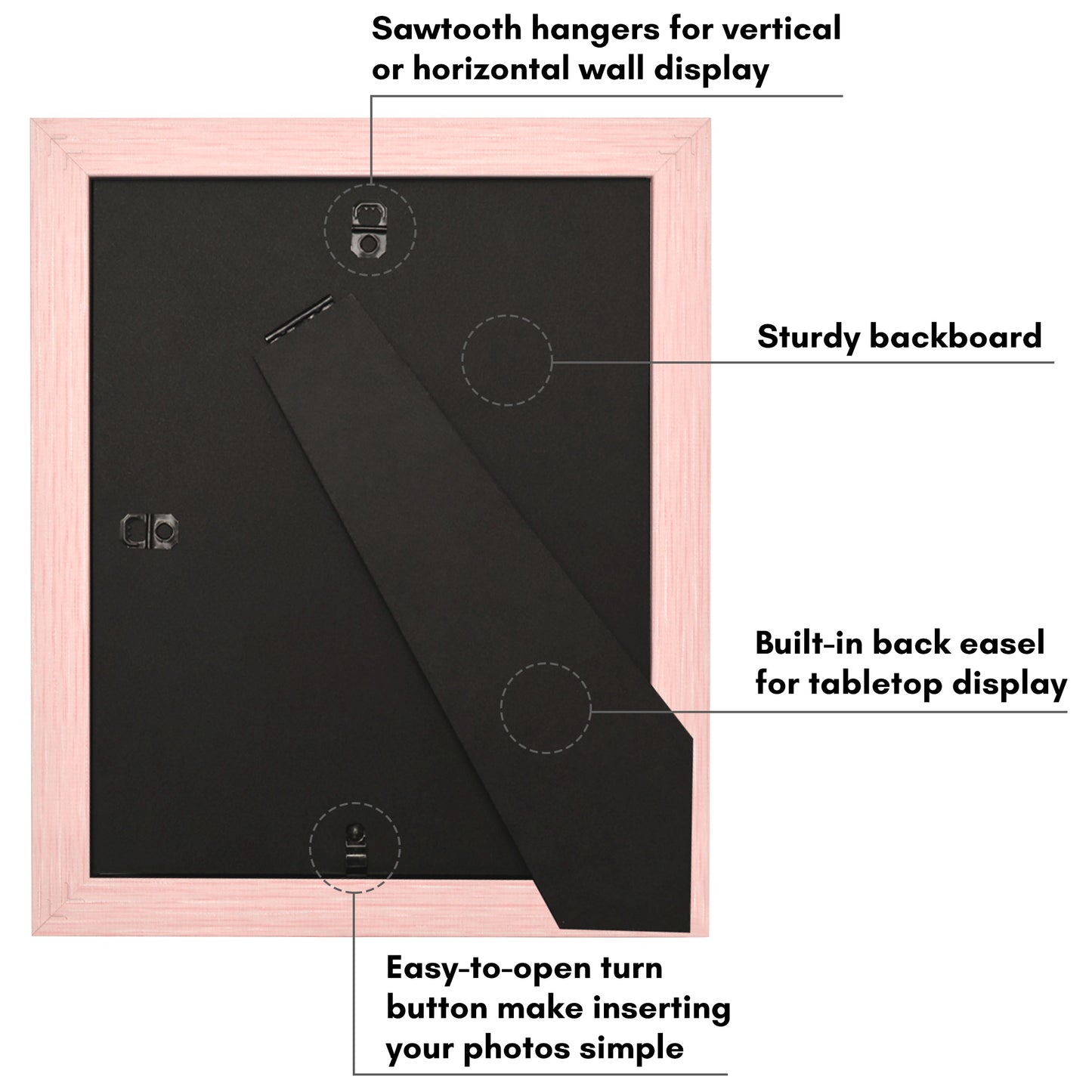 Picture Frame | Wide Molding | Included Mat | Shatter-Resistant Glass | Wall Decor