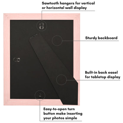 Picture Frame | Wide Molding | Included Mat | Shatter-Resistant Glass | Wall Decor
