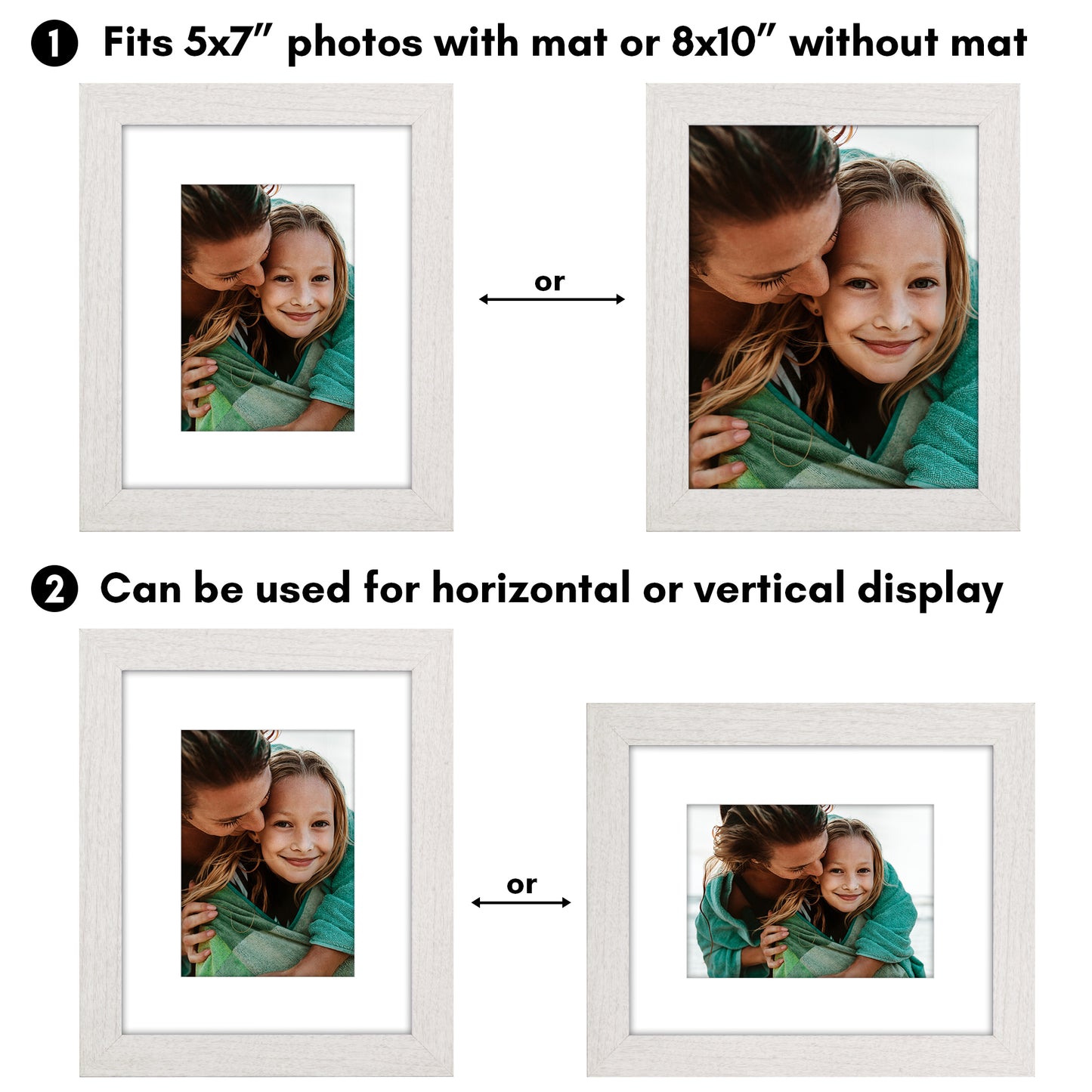 Picture Frame | Wide Molding | Included Mat | Shatter-Resistant Glass | Wall Decor