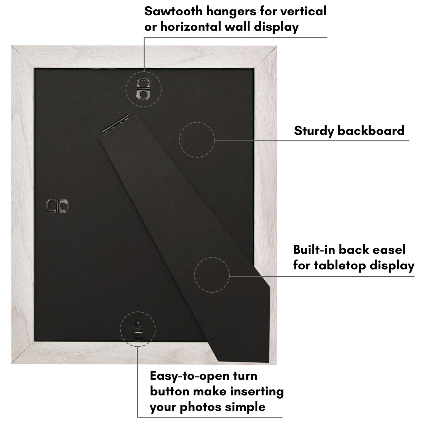 Picture Frame | Wide Molding | Included Mat | Shatter-Resistant Glass | Wall Decor