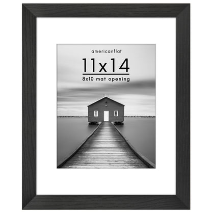 Picture Frame | Wide Molding | Included Mat | Shatter-Resistant Glass | Wall Decor