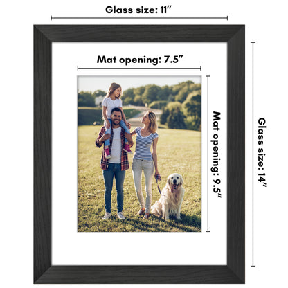 Picture Frame | Wide Molding | Included Mat | Shatter-Resistant Glass | Wall Decor