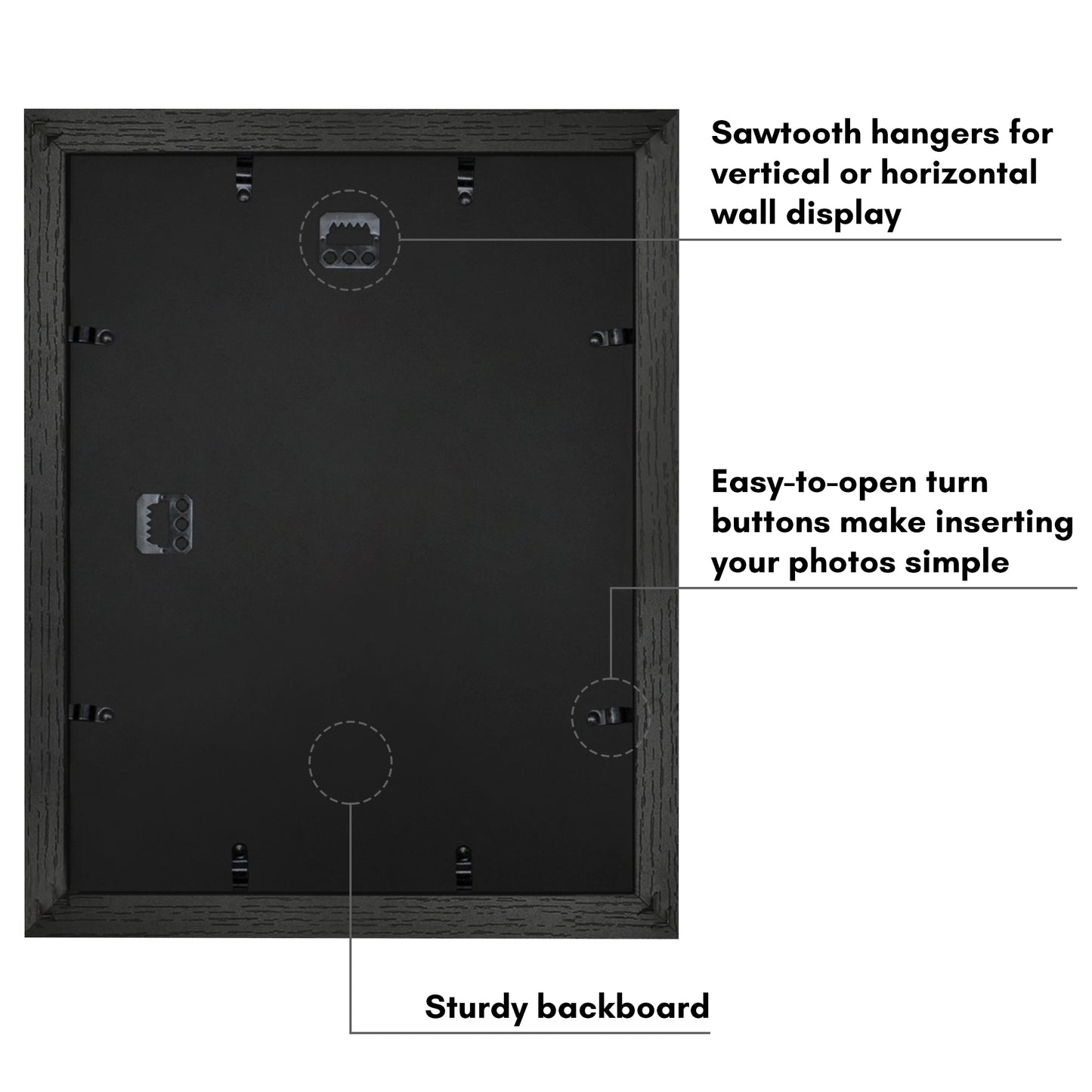 Picture Frame | Wide Molding | Included Mat | Shatter-Resistant Glass | Wall Decor