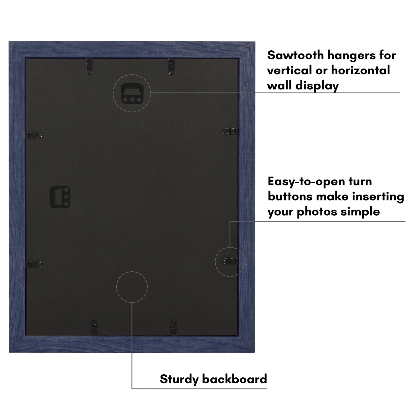 Picture Frame | Wide Molding | Included Mat | Shatter-Resistant Glass | Wall Decor