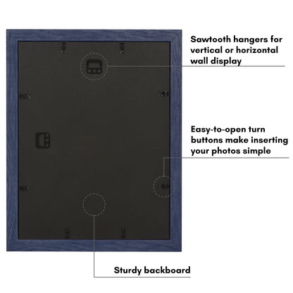 Picture Frame | Wide Molding | Included Mat | Shatter-Resistant Glass | Wall Decor