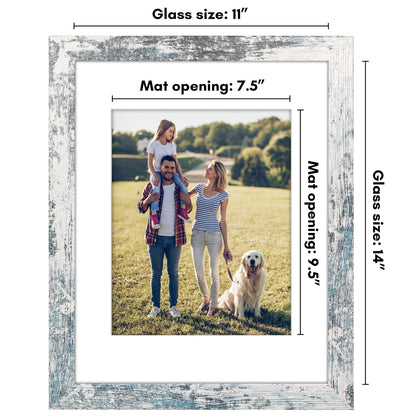 Picture Frame | Wide Molding | Included Mat | Shatter-Resistant Glass | Wall Decor