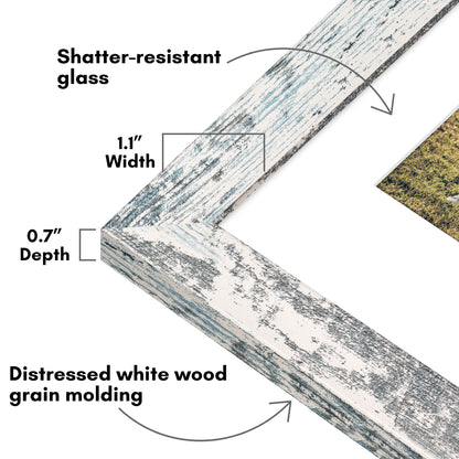 Picture Frame | Wide Molding | Included Mat | Shatter-Resistant Glass | Wall Decor
