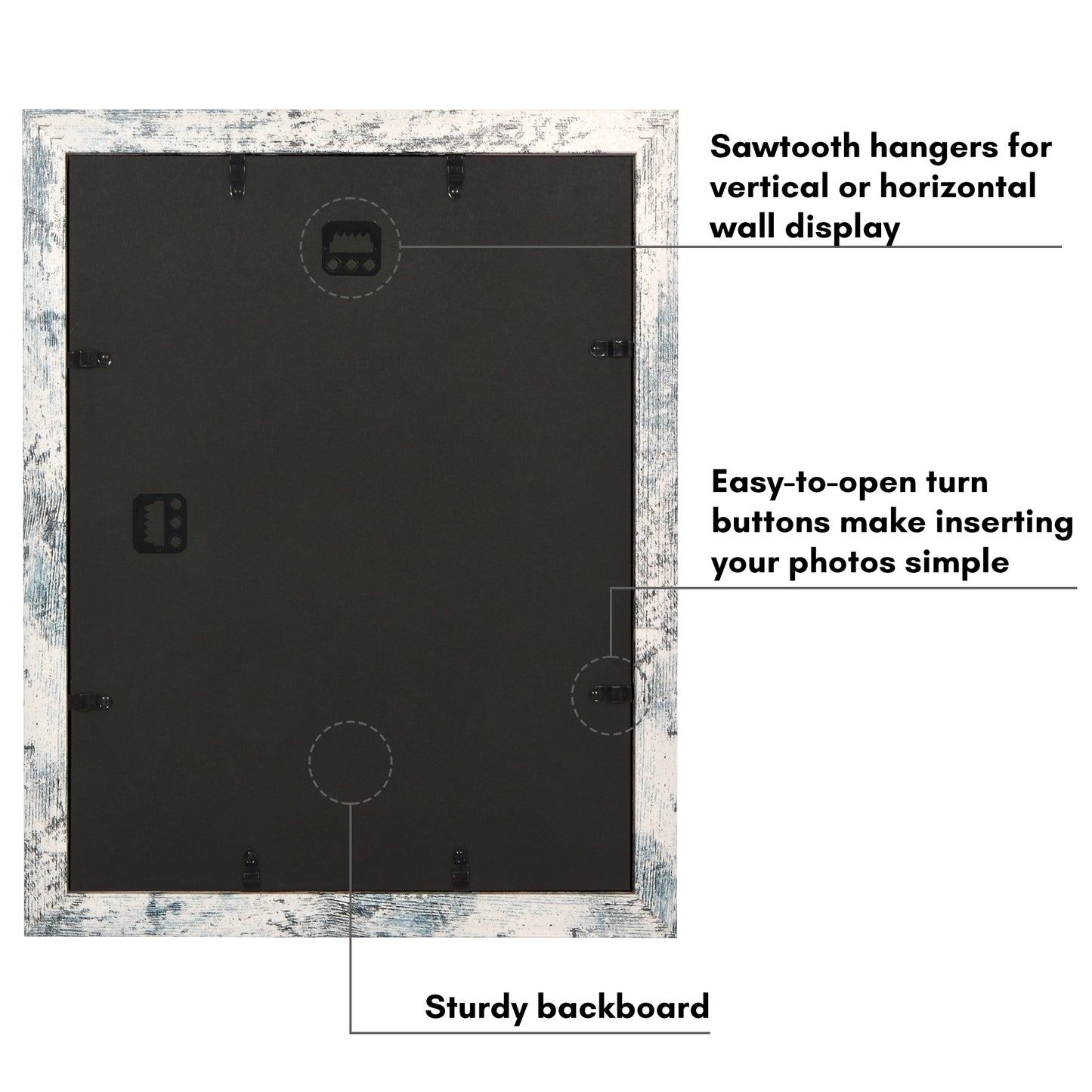 Picture Frame | Wide Molding | Included Mat | Shatter-Resistant Glass | Wall Decor