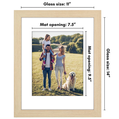 Picture Frame | Wide Molding | Included Mat | Shatter-Resistant Glass | Wall Decor