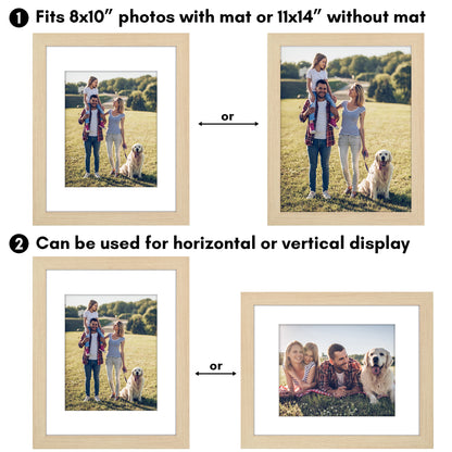 Picture Frame | Wide Molding | Included Mat | Shatter-Resistant Glass | Wall Decor