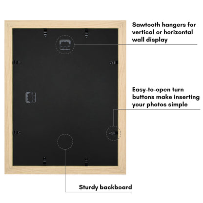 Picture Frame | Wide Molding | Included Mat | Shatter-Resistant Glass | Wall Decor