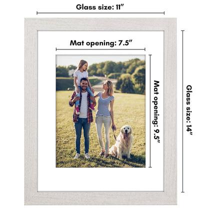 Picture Frame | Wide Molding | Included Mat | Shatter-Resistant Glass | Wall Decor