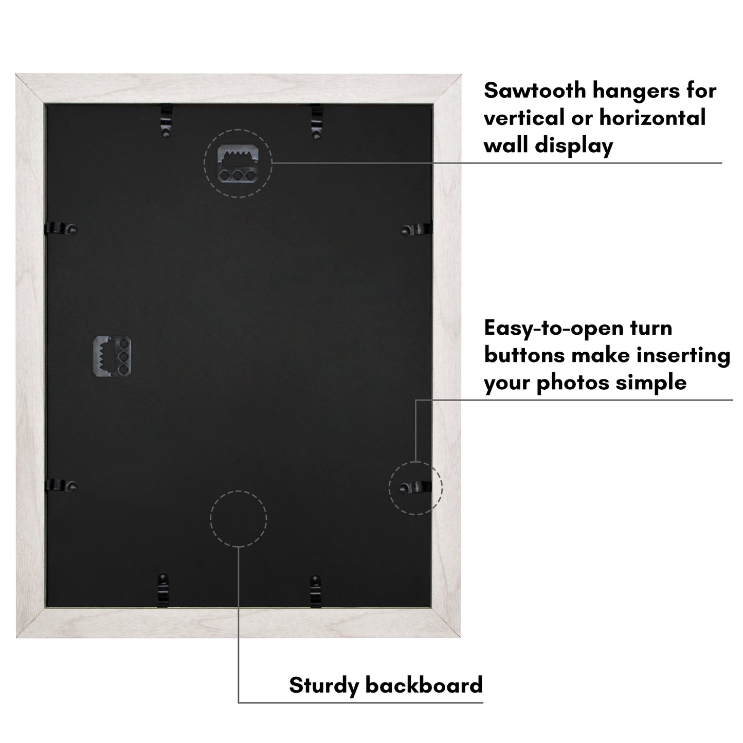 Picture Frame | Wide Molding | Included Mat | Shatter-Resistant Glass | Wall Decor