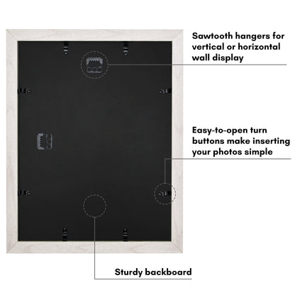 Picture Frame | Wide Molding | Included Mat | Shatter-Resistant Glass | Wall Decor