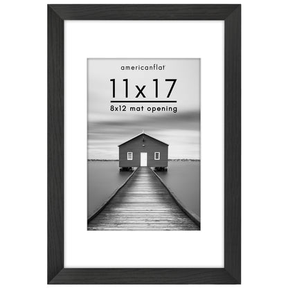 Picture Frame | Wide Molding | Included Mat | Shatter-Resistant Glass | Wall Decor