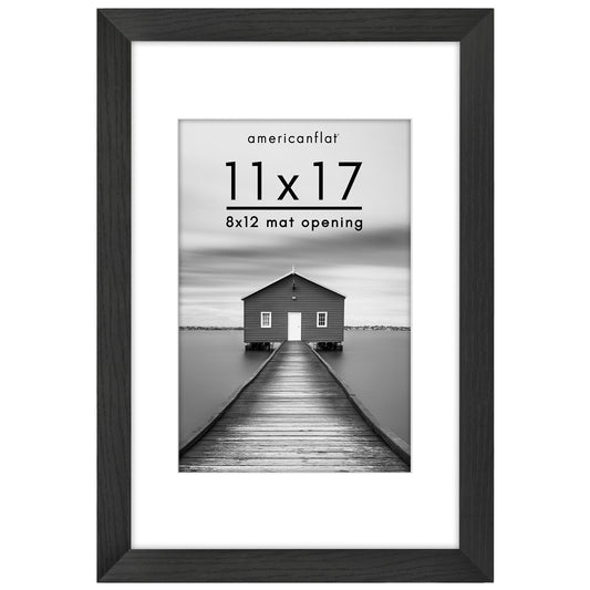 Picture Frame | Wide Molding | Included Mat | Shatter-Resistant Glass | Wall Decor