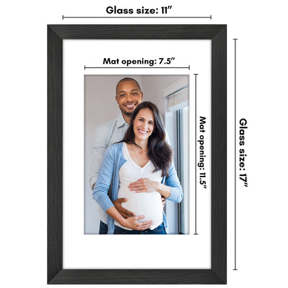 Picture Frame | Wide Molding | Included Mat | Shatter-Resistant Glass | Wall Decor