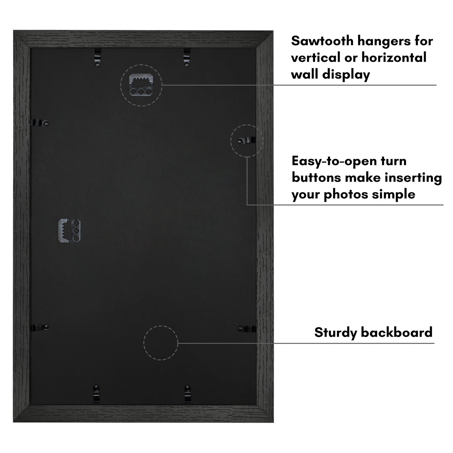 Picture Frame | Wide Molding | Included Mat | Shatter-Resistant Glass | Wall Decor