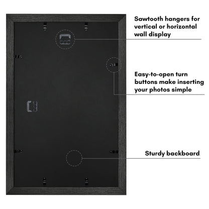 Picture Frame | Wide Molding | Included Mat | Shatter-Resistant Glass | Wall Decor
