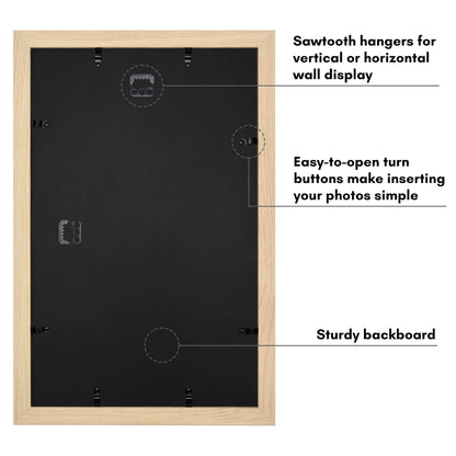 Picture Frame | Wide Molding | Included Mat | Shatter-Resistant Glass | Wall Decor
