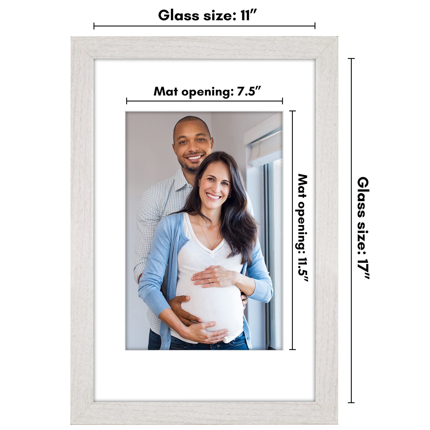 Picture Frame | Wide Molding | Included Mat | Shatter-Resistant Glass | Wall Decor