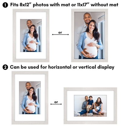 Picture Frame | Wide Molding | Included Mat | Shatter-Resistant Glass | Wall Decor