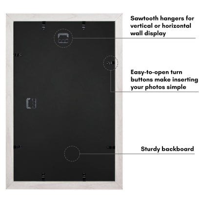 Picture Frame | Wide Molding | Included Mat | Shatter-Resistant Glass | Wall Decor