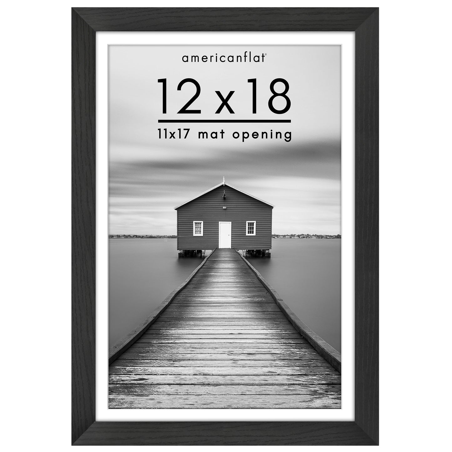 Picture Frame | Wide Molding | Included Mat | Shatter-Resistant Glass | Wall Decor