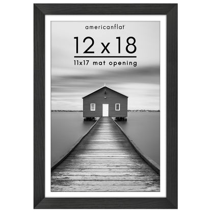 Picture Frame | Wide Molding | Included Mat | Shatter-Resistant Glass | Wall Decor