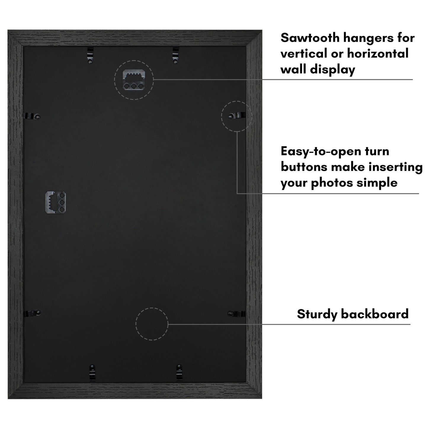Picture Frame | Wide Molding | Included Mat | Shatter-Resistant Glass | Wall Decor