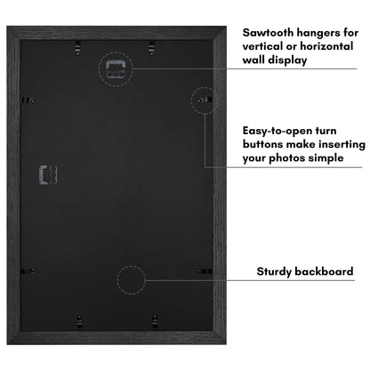 Picture Frame | Wide Molding | Included Mat | Shatter-Resistant Glass | Wall Decor