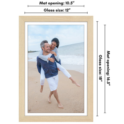 Picture Frame | Wide Molding | Included Mat | Shatter-Resistant Glass | Wall Decor