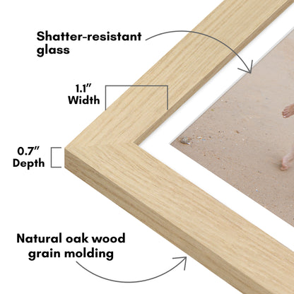 Picture Frame | Wide Molding | Included Mat | Shatter-Resistant Glass | Wall Decor
