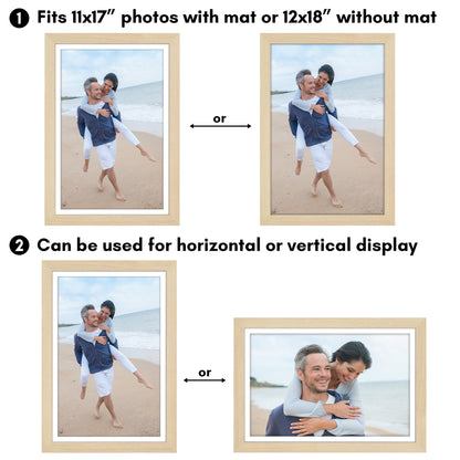 Picture Frame | Wide Molding | Included Mat | Shatter-Resistant Glass | Wall Decor