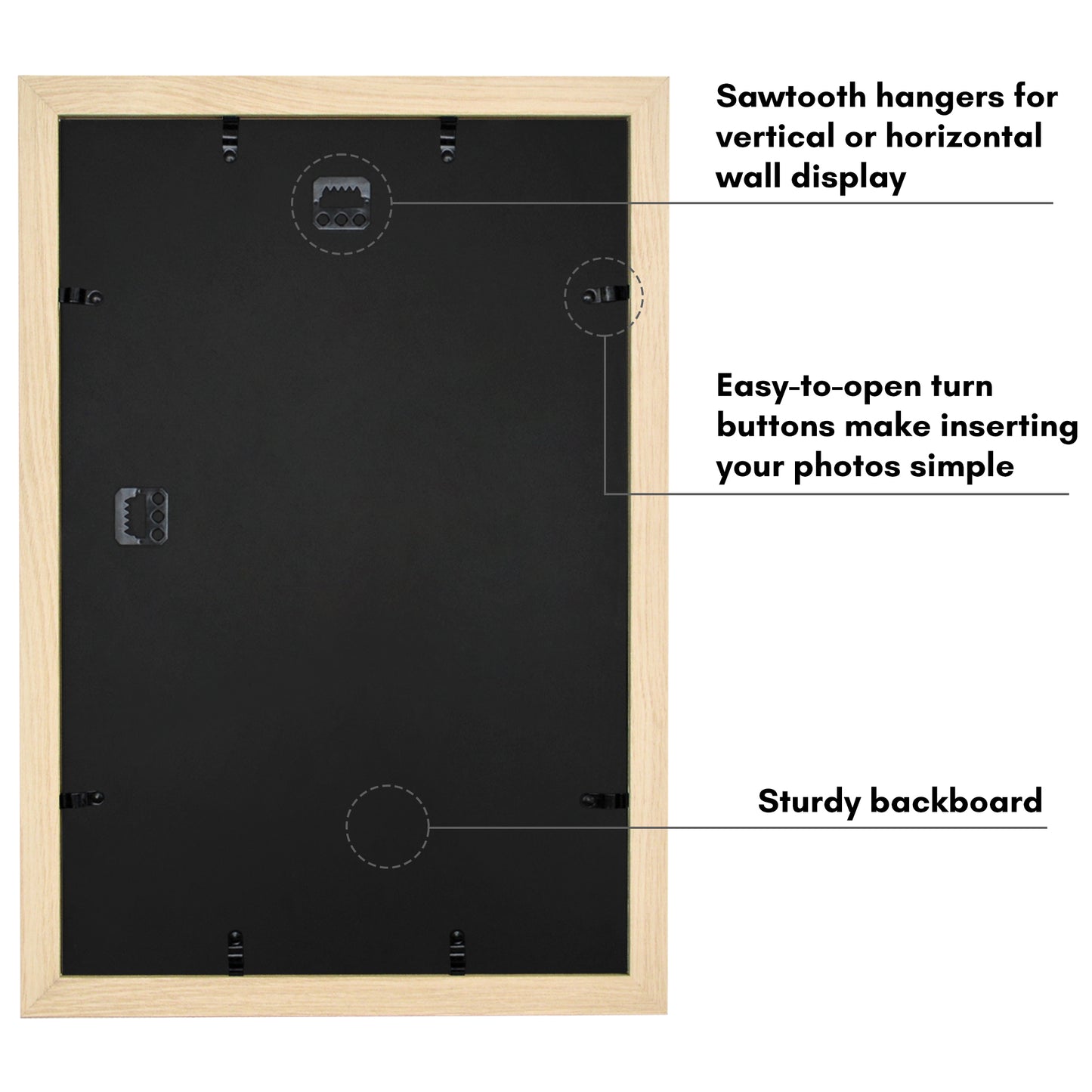 Picture Frame | Wide Molding | Included Mat | Shatter-Resistant Glass | Wall Decor