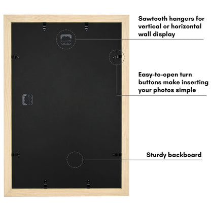 Picture Frame | Wide Molding | Included Mat | Shatter-Resistant Glass | Wall Decor