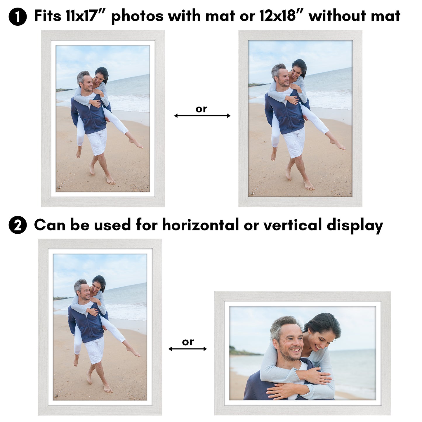 Picture Frame | Wide Molding | Included Mat | Shatter-Resistant Glass | Wall Decor
