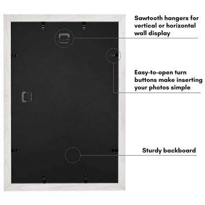 Picture Frame | Wide Molding | Included Mat | Shatter-Resistant Glass | Wall Decor