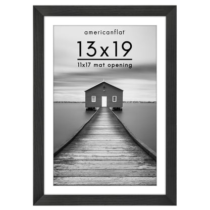 Picture Frame | Wide Molding | Included Mat | Shatter-Resistant Glass | Wall Decor