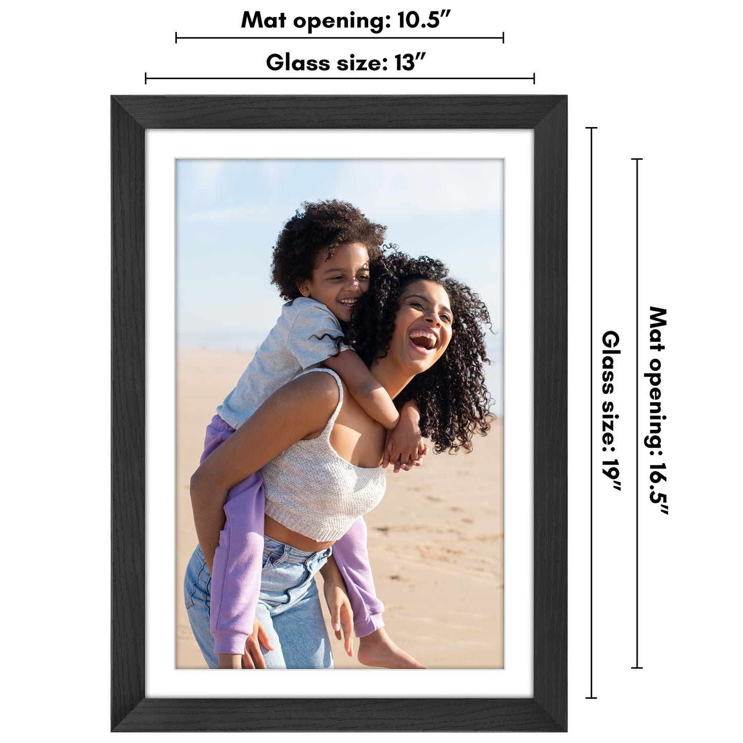 Picture Frame | Wide Molding | Included Mat | Shatter-Resistant Glass | Wall Decor