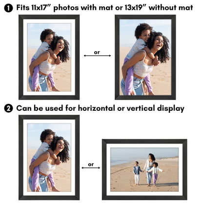 Picture Frame | Wide Molding | Included Mat | Shatter-Resistant Glass | Wall Decor