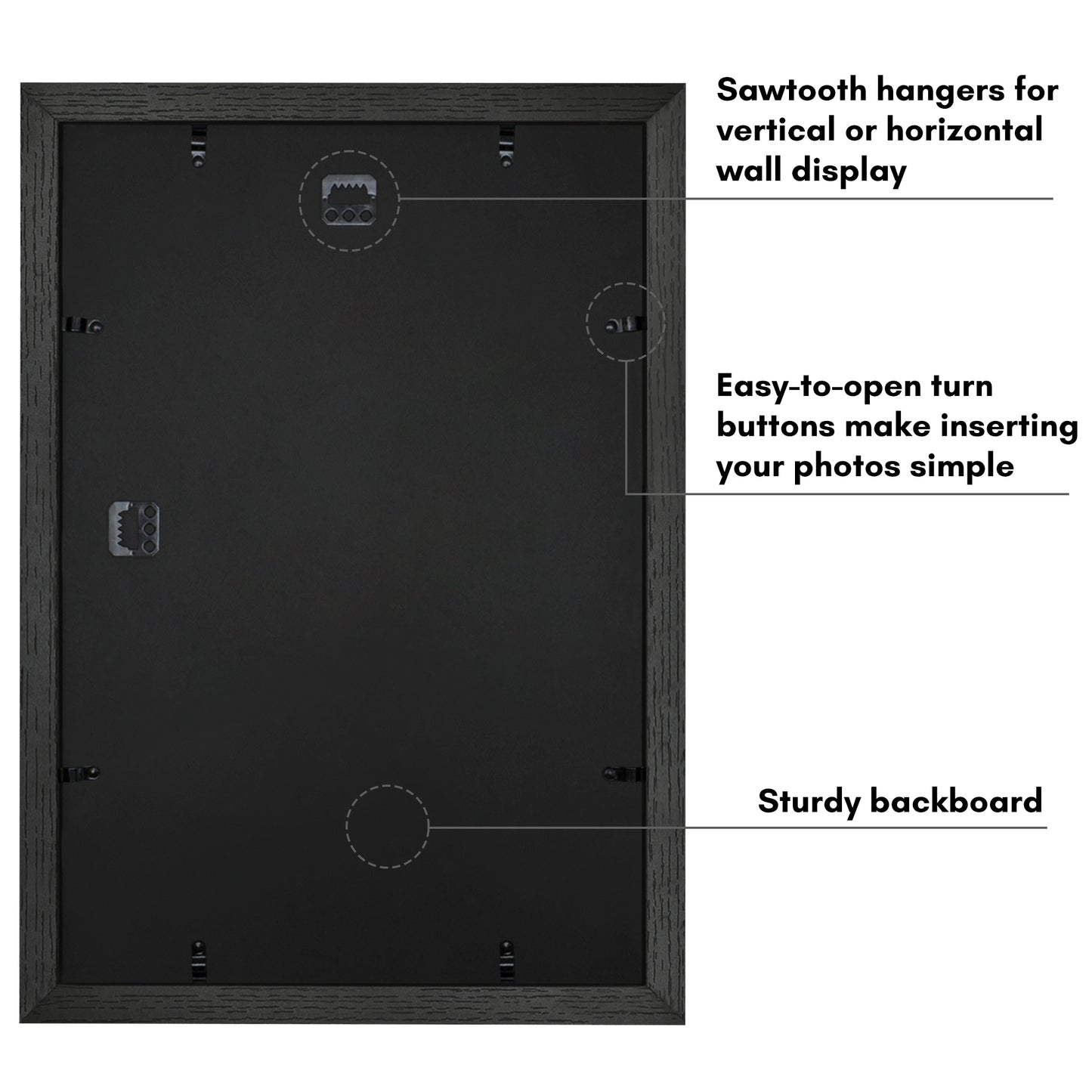 Picture Frame | Wide Molding | Included Mat | Shatter-Resistant Glass | Wall Decor