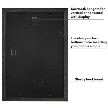 Picture Frame | Wide Molding | Included Mat | Shatter-Resistant Glass | Wall Decor