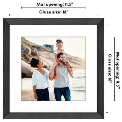 Picture Frame | Wide Molding | Included Mat | Shatter-Resistant Glass | Wall Decor