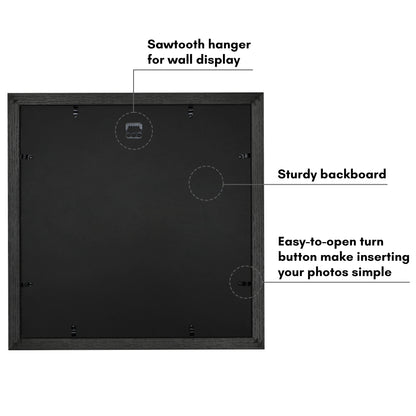 Picture Frame | Wide Molding | Included Mat | Shatter-Resistant Glass | Wall Decor