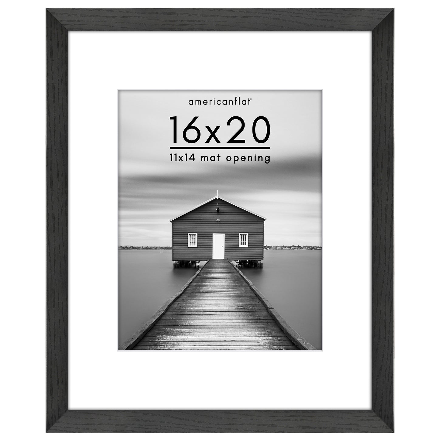 Picture Frame | Wide Molding | Included Mat | Shatter-Resistant Glass | Wall Decor